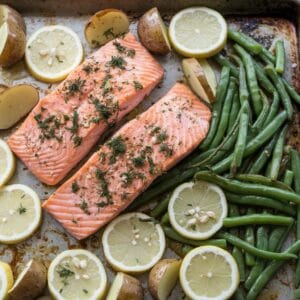 Sheet Pan Lemon Garlic Salmon