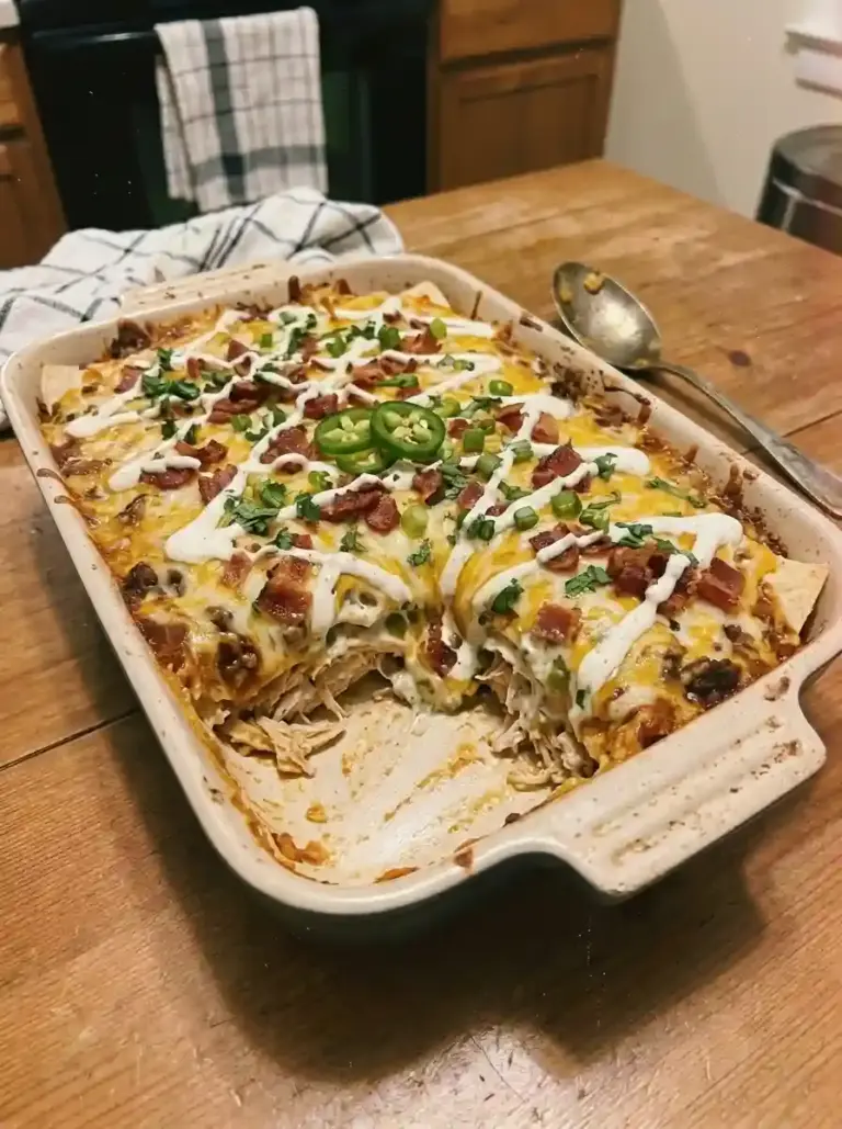 Bacon Ranch Chicken Enchiladas