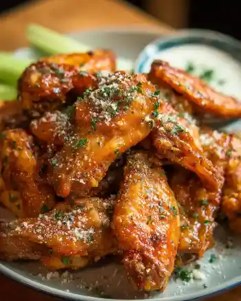 Hot-Buttered Garlic Parmesan Wings In 20 Min