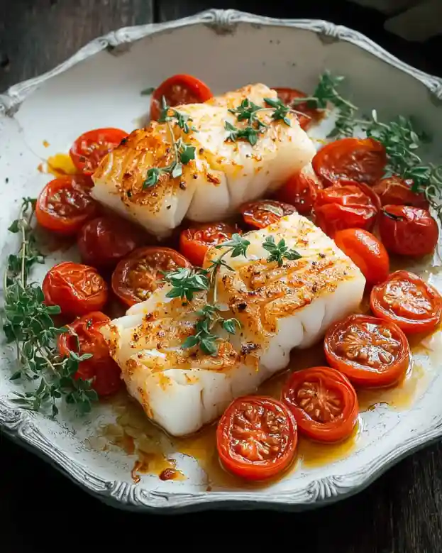 Pan Fried Cod With Tomatoes Best Ever