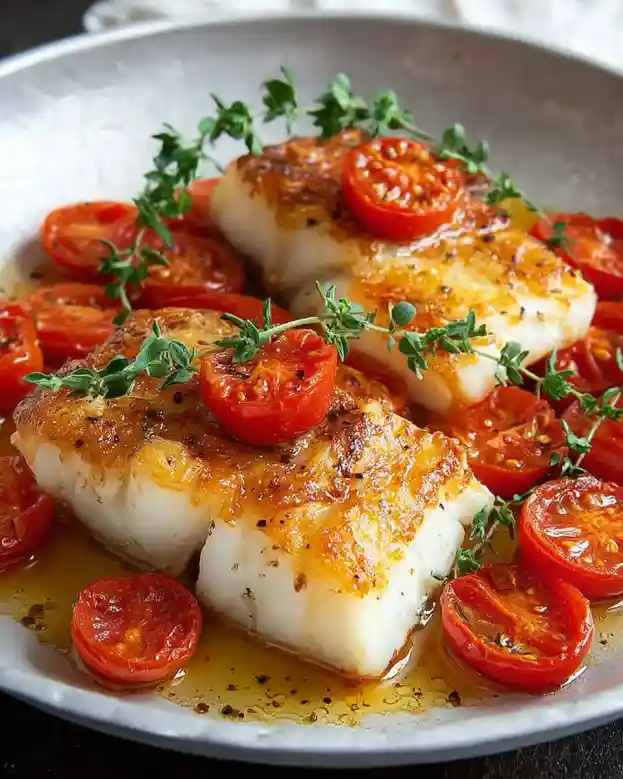 Pan Fried Cod With Tomatoes Best Ever