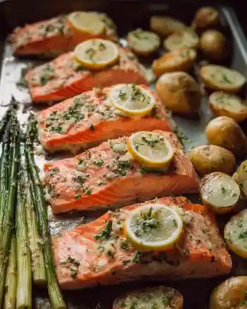Sheet Pan Lemon Garlic Salmon