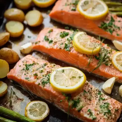 Sheet Pan Lemon Garlic Salmon