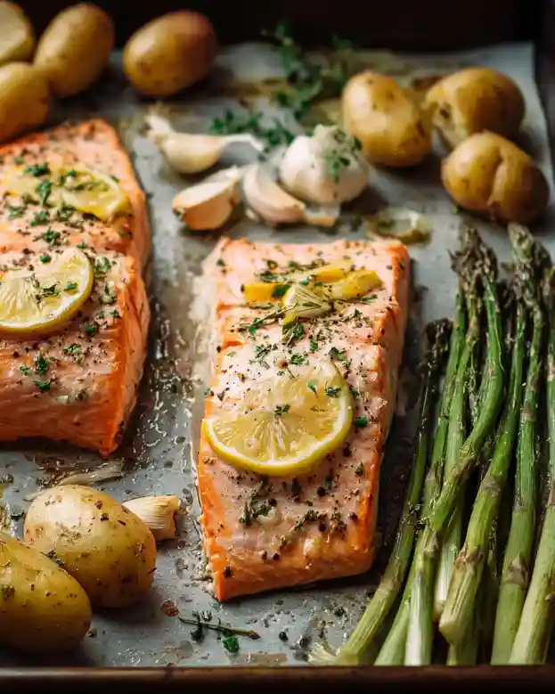Sheet Pan Lemon Garlic Salmon