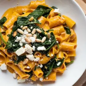 Spicy Butternut Squash Pasta With Spinach
