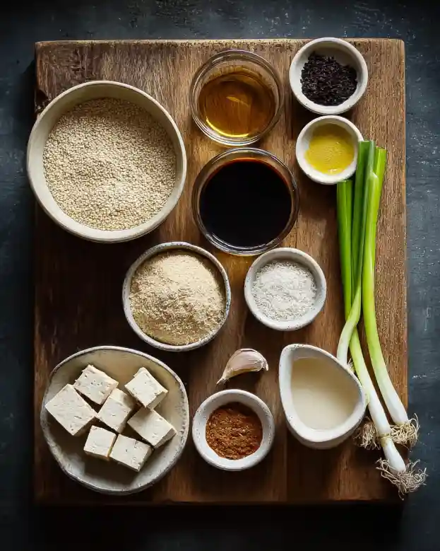 Crispy Baked Sesame Tofu ingredients