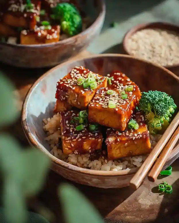 Crispy Baked Sesame Tofu