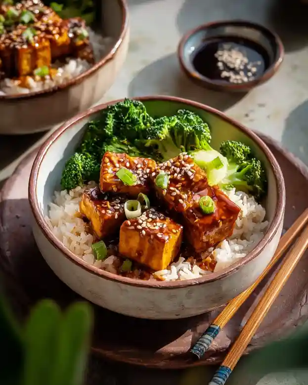 Crispy Baked Sesame Tofu