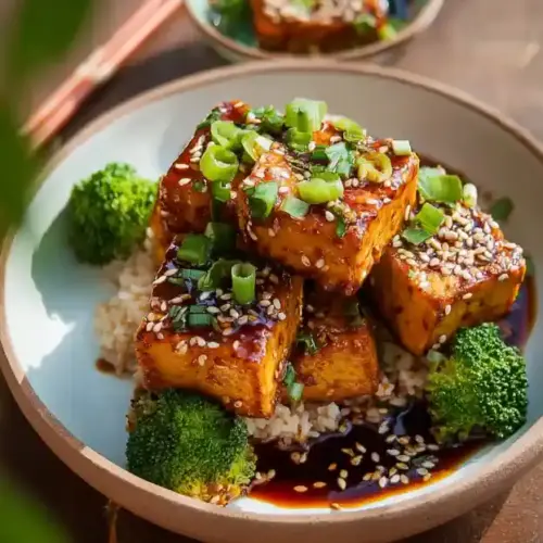 Crispy Baked Sesame Tofu