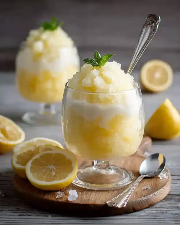Lemon Granita & Cream Recipe