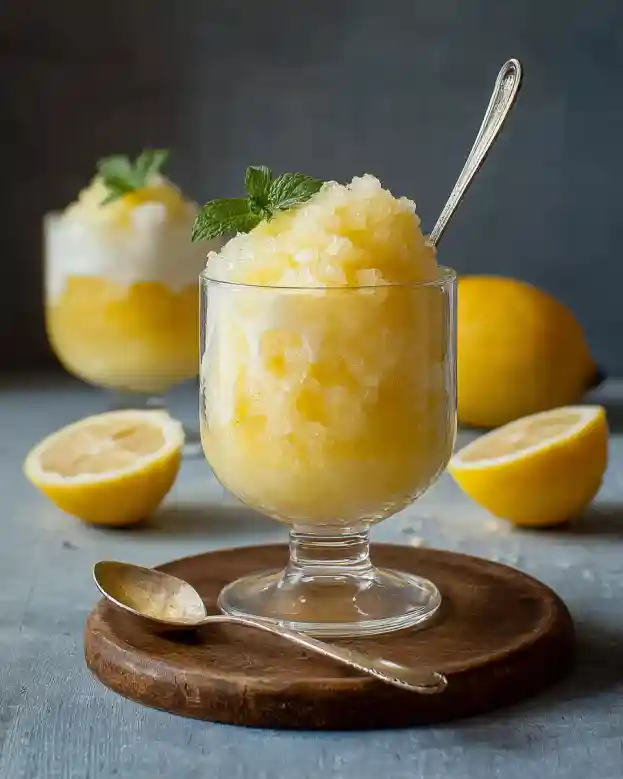 Lemon Granita & Cream Recipe