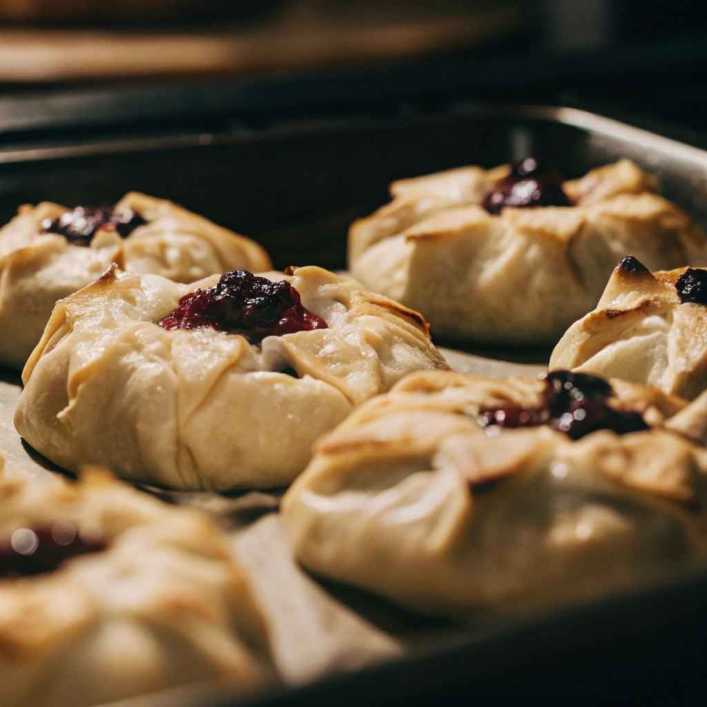 Mini Pastry Wrapped Cranberry Baked Brie