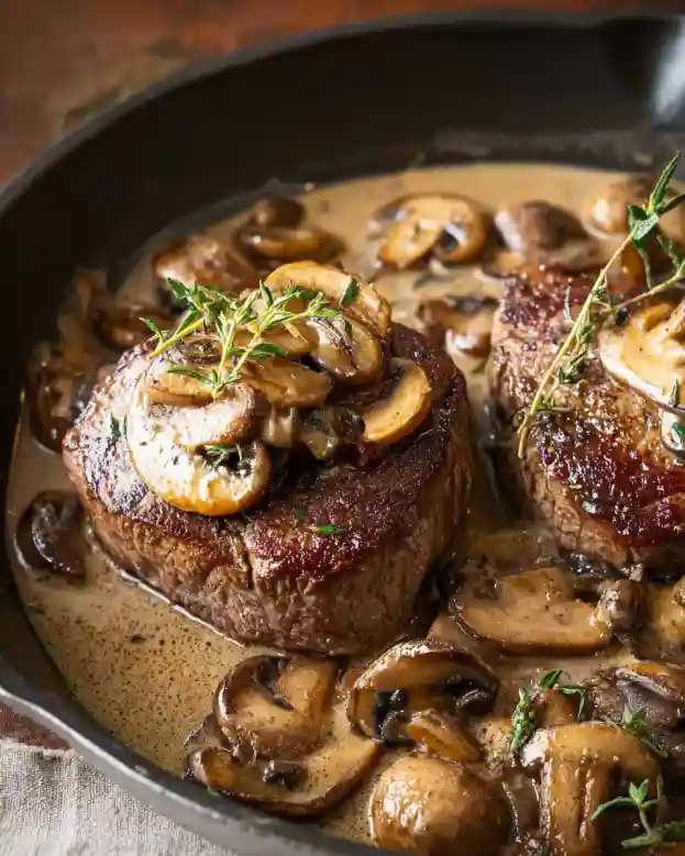 Filet Mignon in Mushroom Sauce