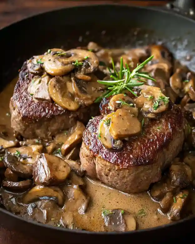 Filet Mignon in Mushroom Sauce