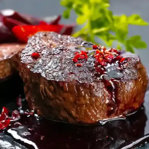 Filet Mignon with Red Wine Sauce