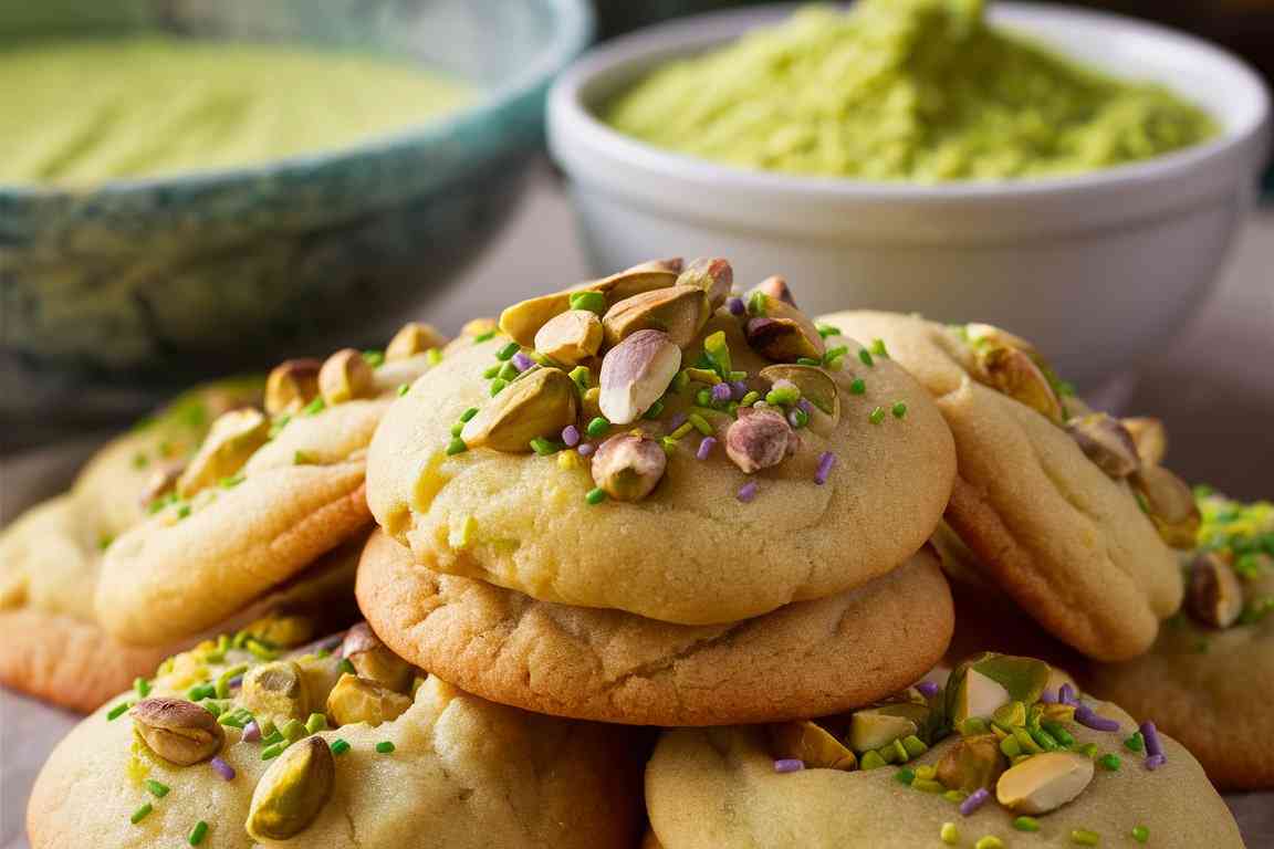 Pistachio Pudding Cookies
