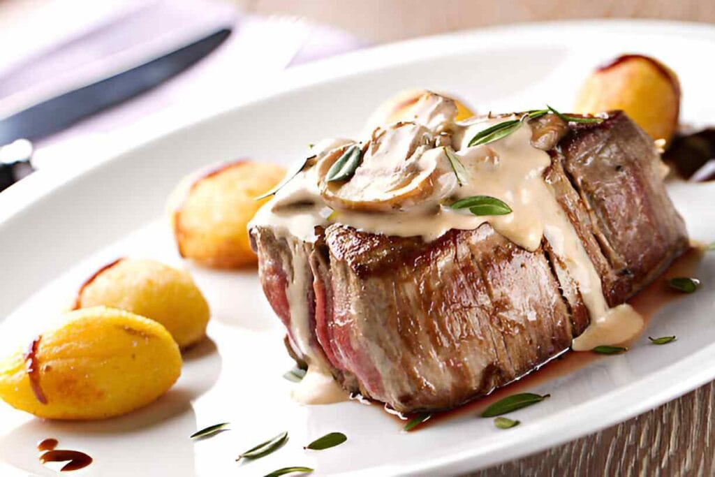 Filet Mignon in Mushroom Sauce