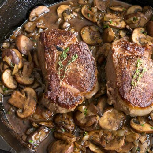 Filet Mignon in Mushroom Sauce