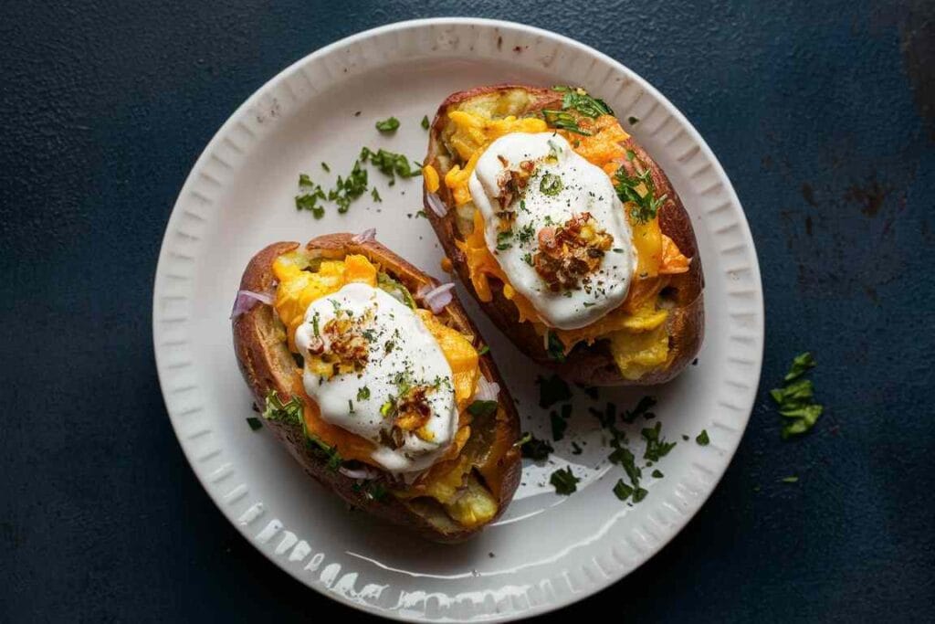Twice Baked Loaded Breakfast Potatoes