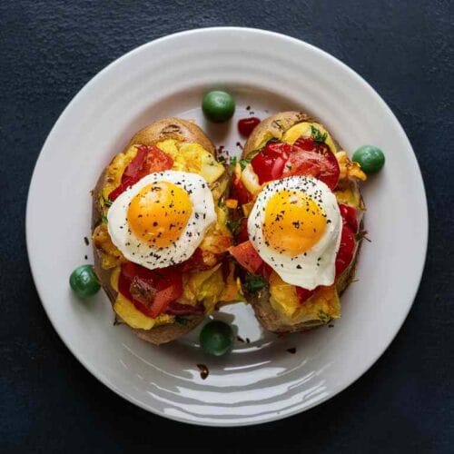 Twice Baked Loaded Breakfast Potatoes