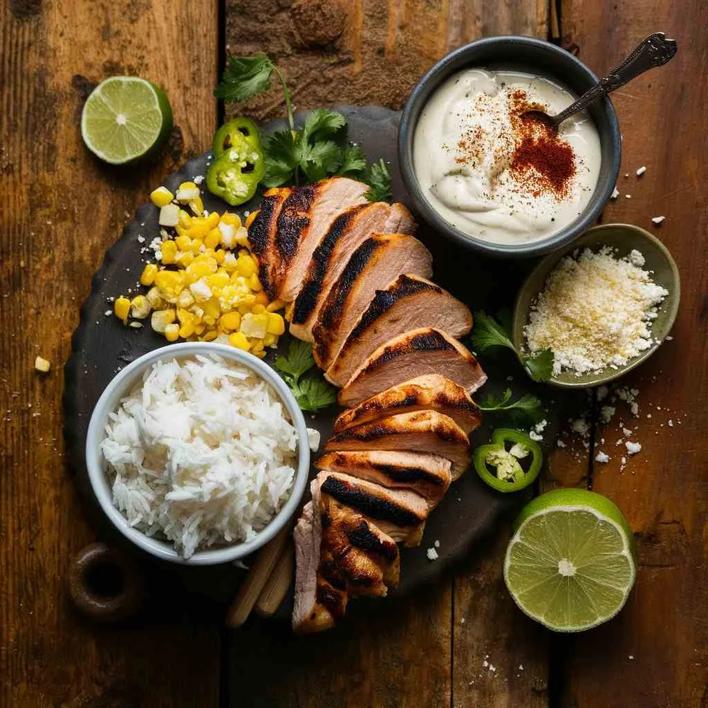 Street Corn Chicken Rice Bowl
