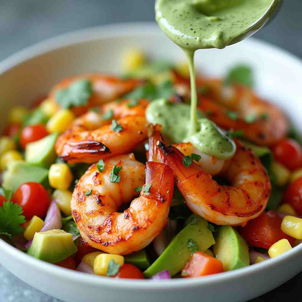 Grilled Shrimp Bowl with Avocado