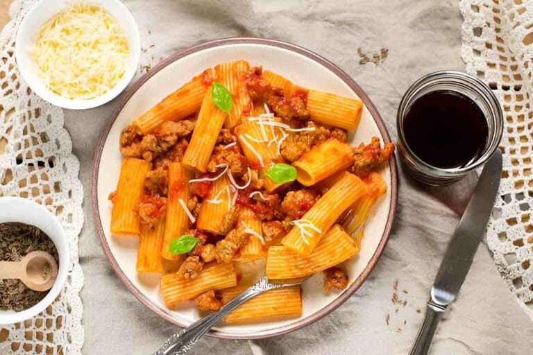 Creamy Sausage Rigatoni