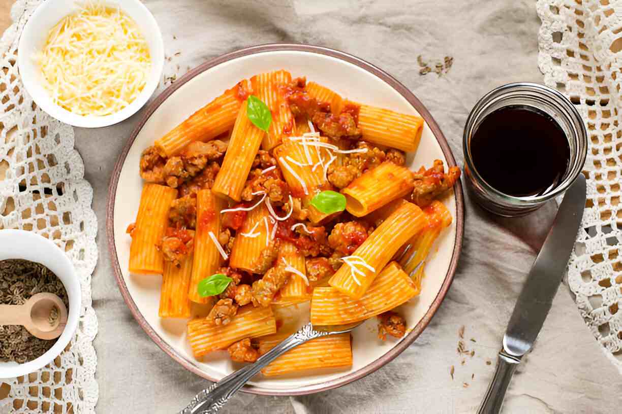 Creamy Sausage Rigatoni