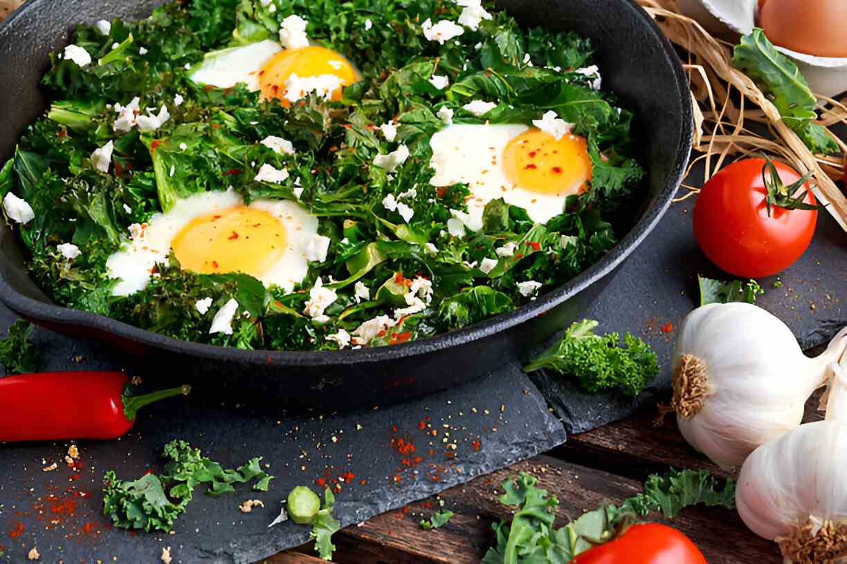 Sautéed Dandelion Greens with Eggs