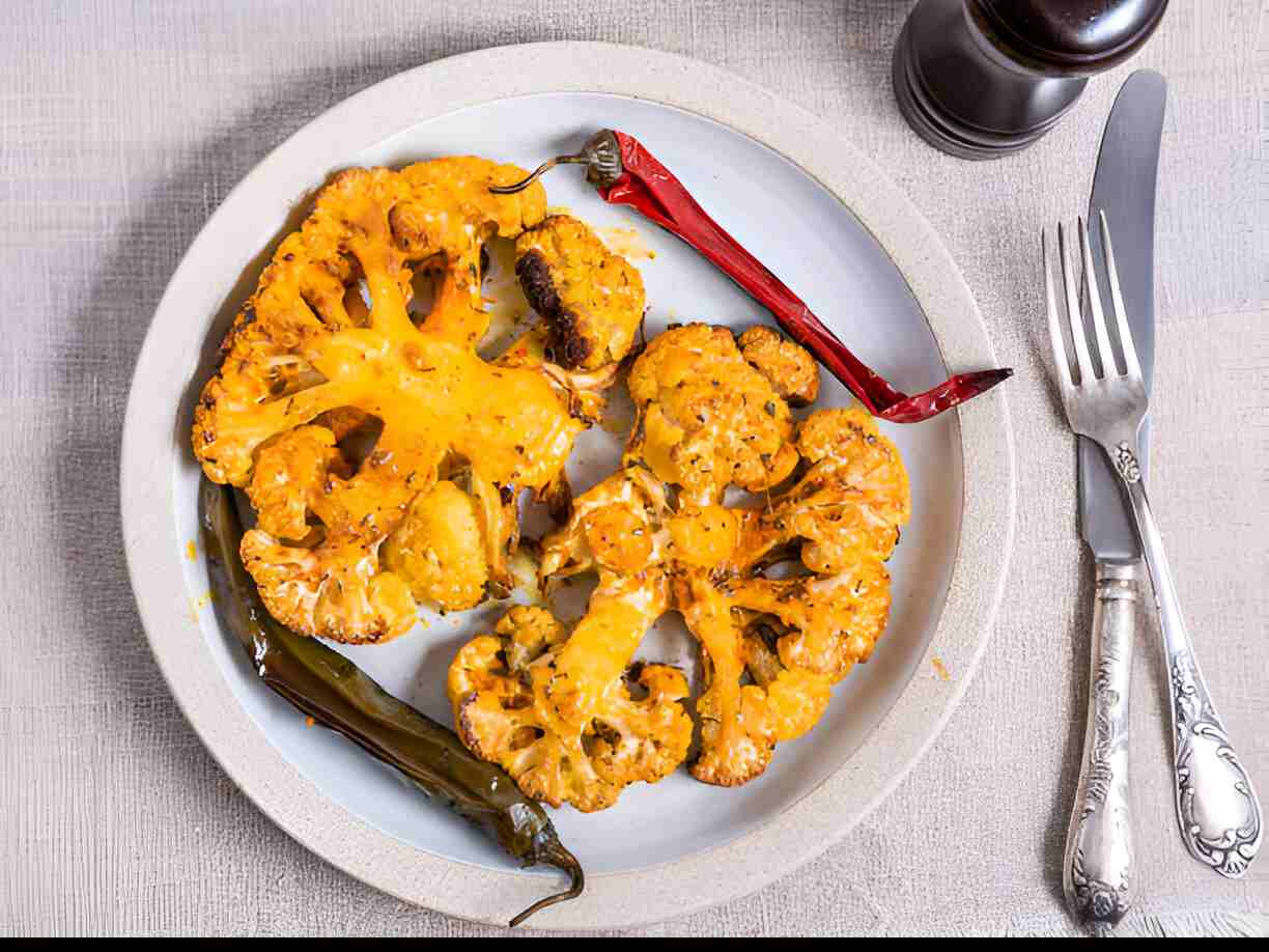 Harissa Roasted Cauliflower