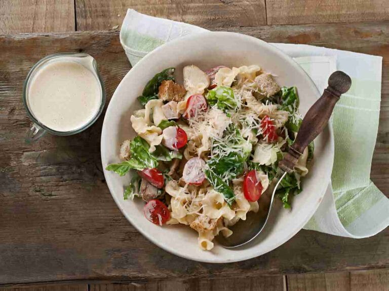 Chicken Caesar pasta salad