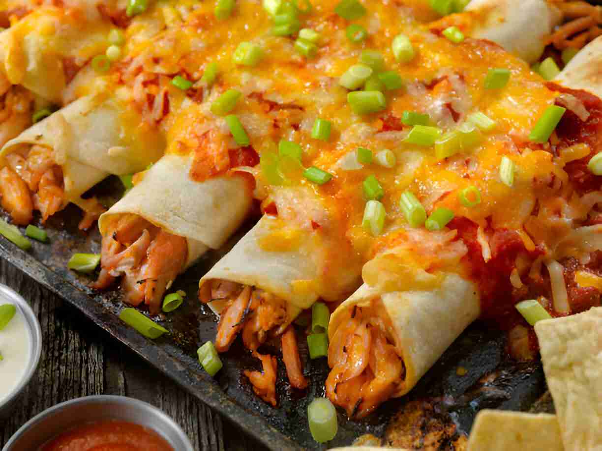 Spicy Chicken and Cheese Enchiladas