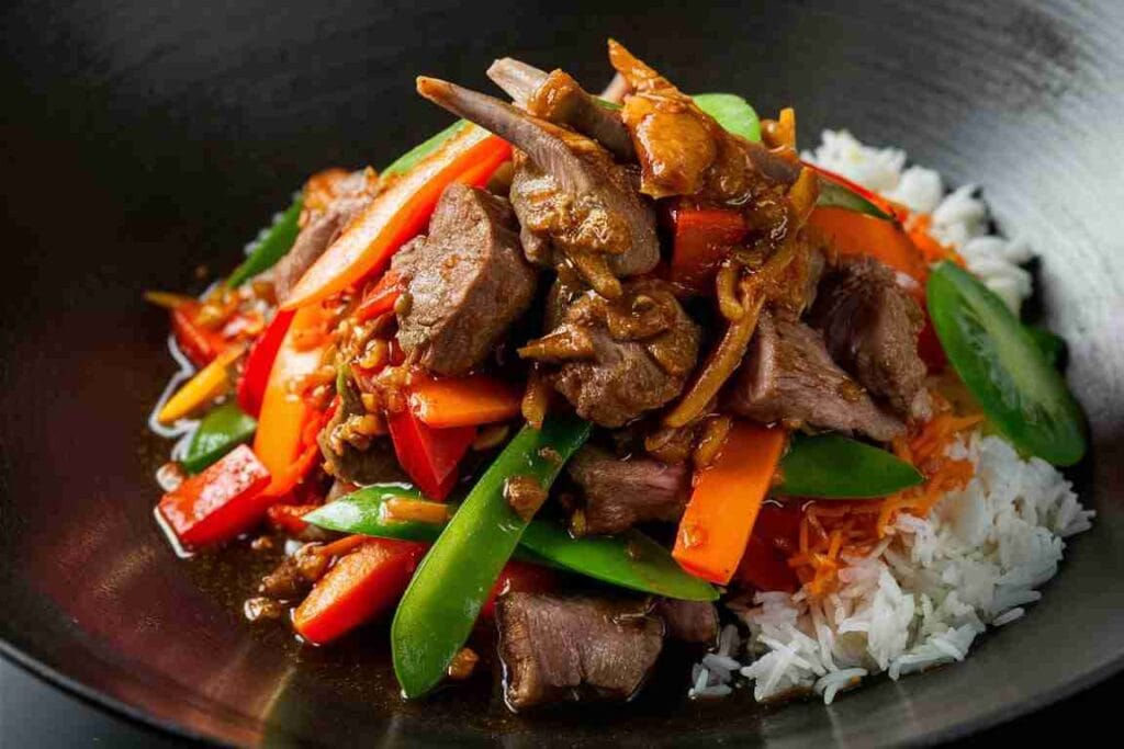 Stir-Fried Lamb with Vegetables