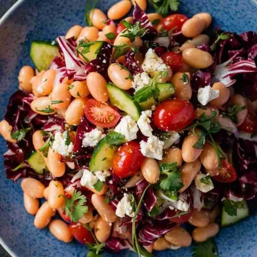 Radicchio, Bean, and Feta Salad