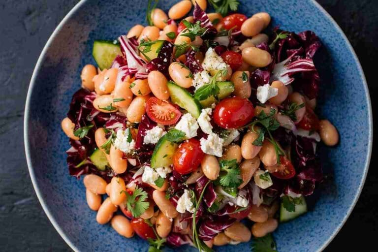 Radicchio, Bean, and Feta Salad