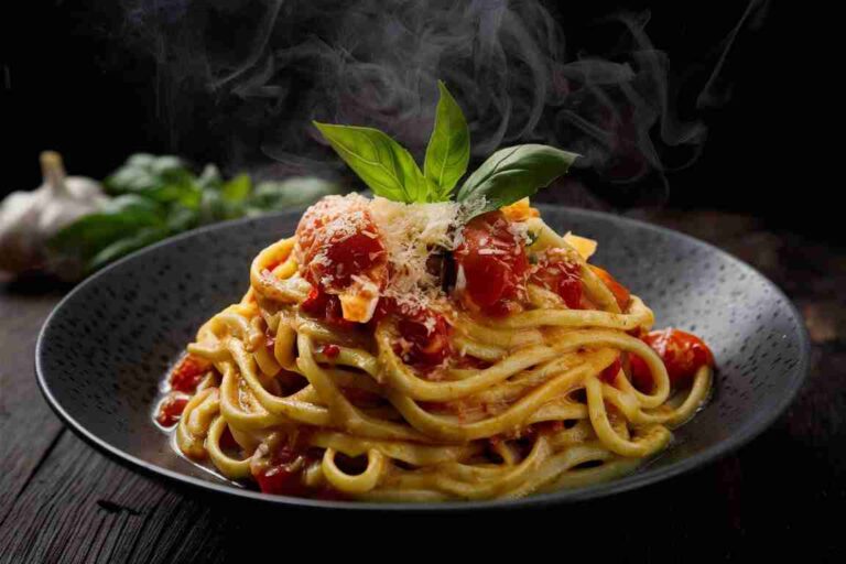 Creamy Garlic Tomato Noodles