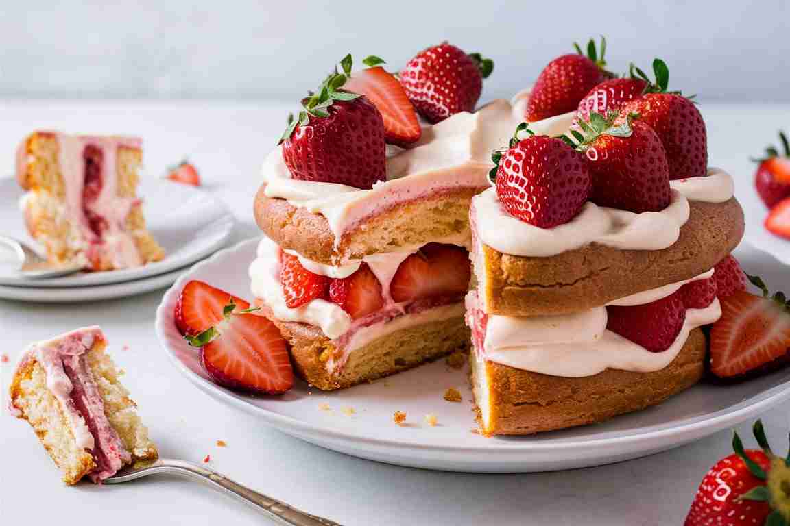 Strawberry Eclair Cake