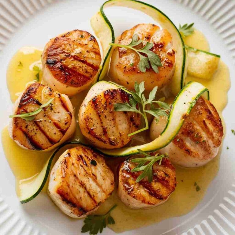 Grilled Scallops with Zucchini