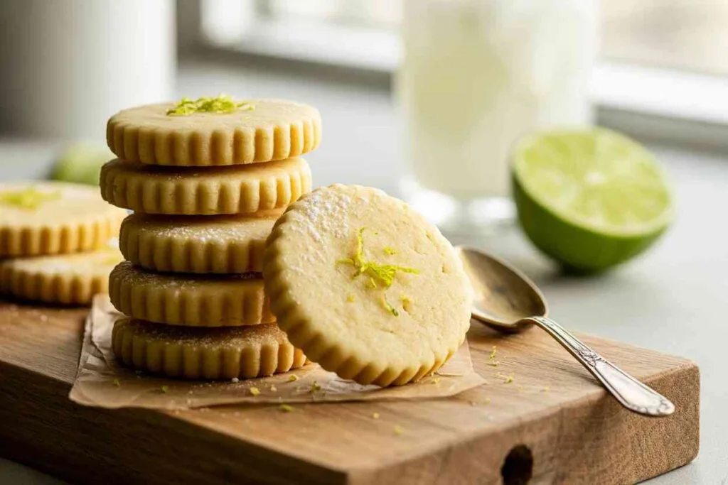 Lime Shortbread Cookies