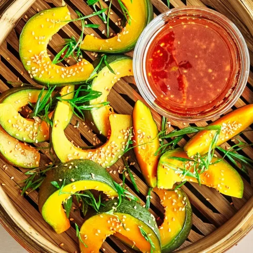 Steamed Kabocha with Ginger Soy Dressing