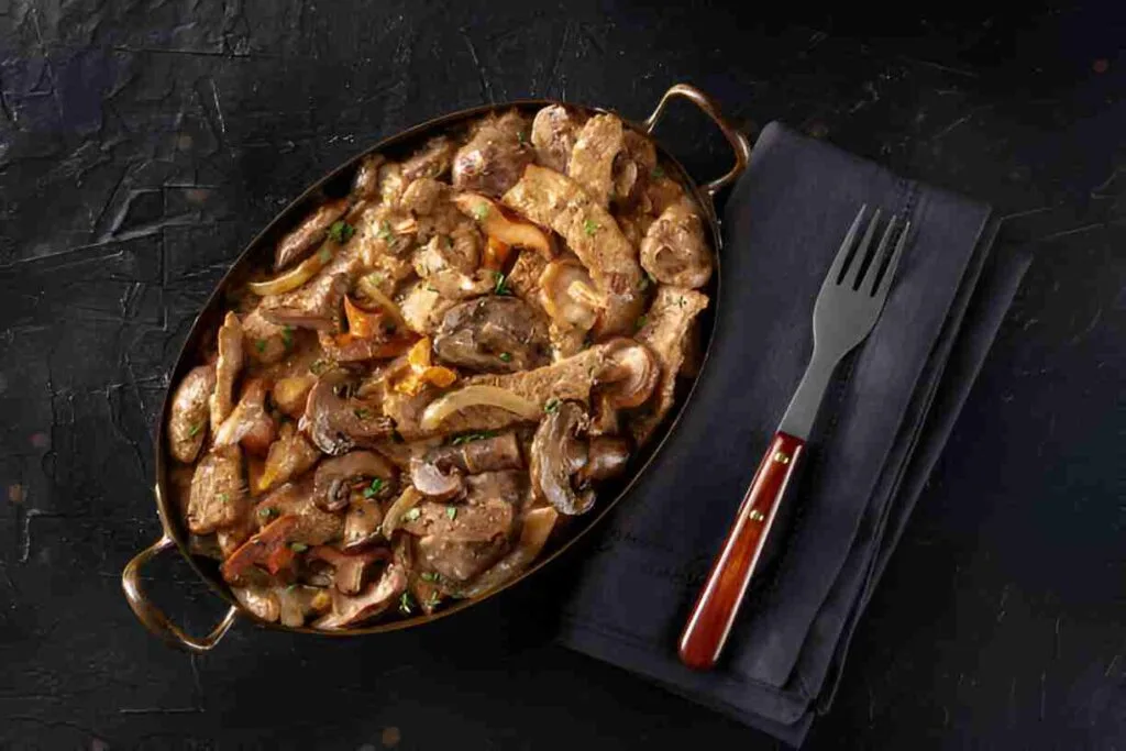 Air Fryer Steak Bites and Mushrooms