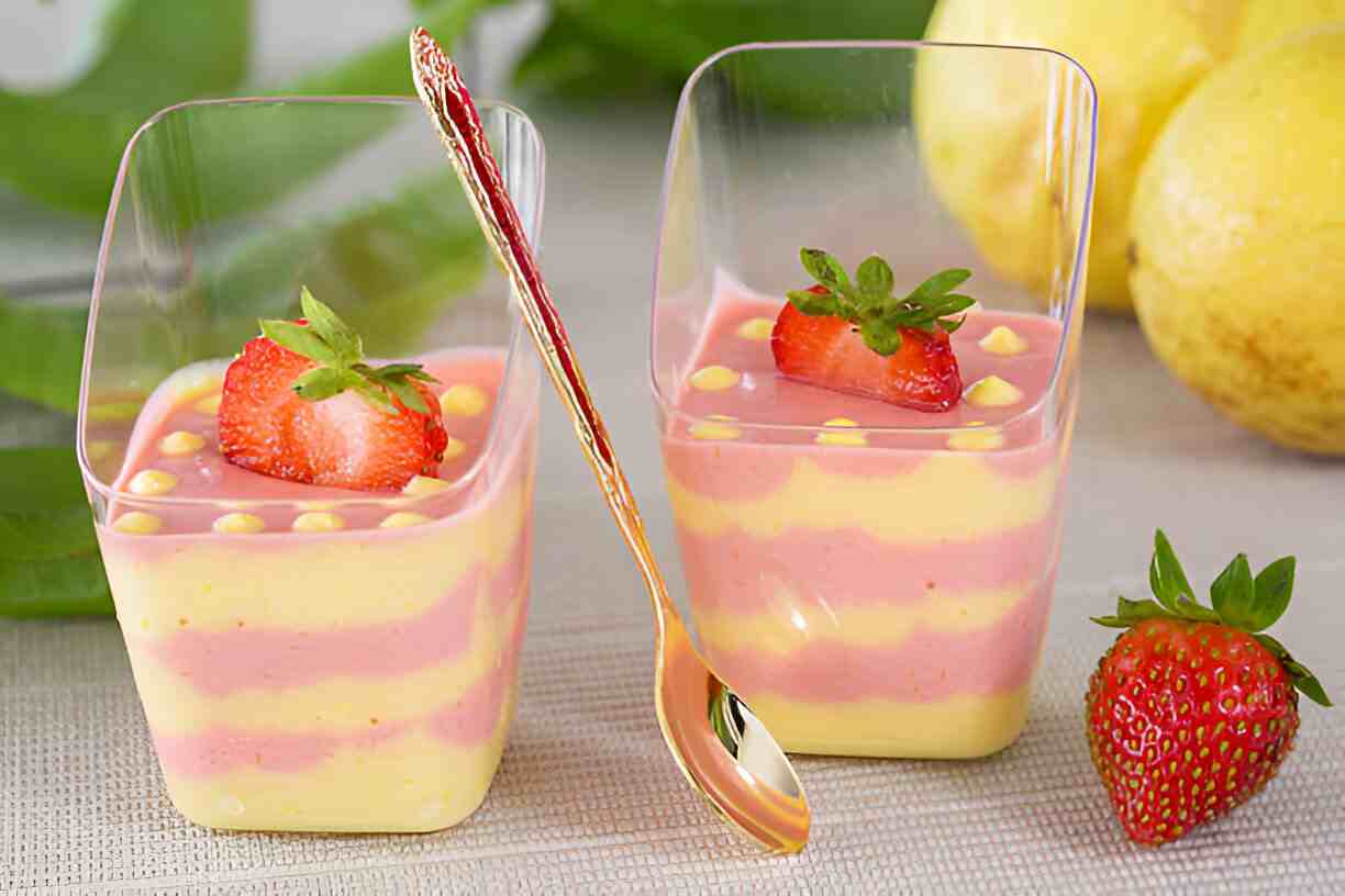 Strawberry Lemon Mousse Cups