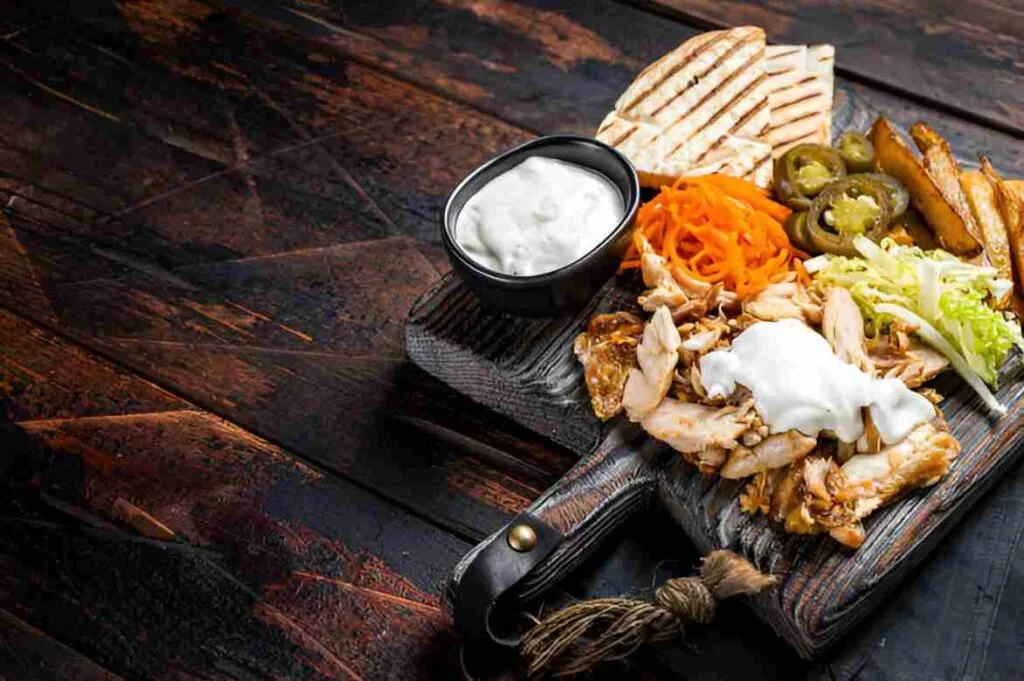Chicken Shawarma with Creamy Garlic Sauce