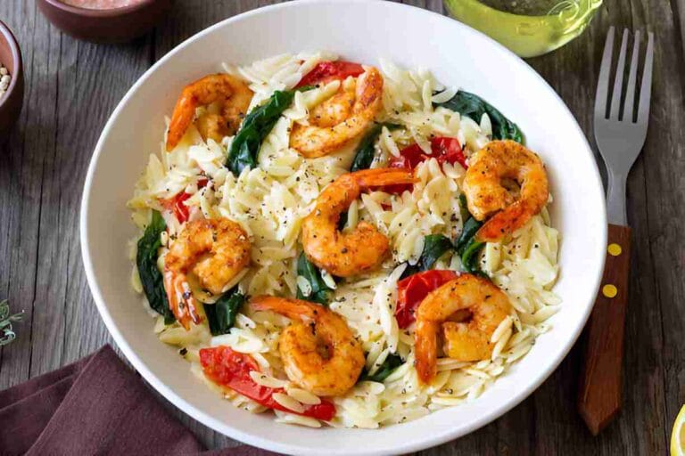 One Pot Shrimp with Orzo