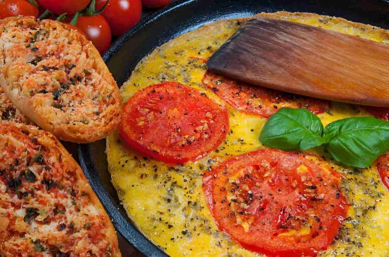 Heirloom Tomato Basil Frittata