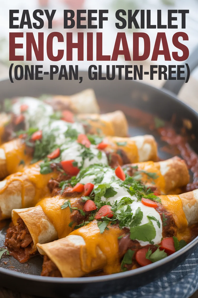 Easy Beef Skillet Enchiladas (One-Pan, Gluten-Free)