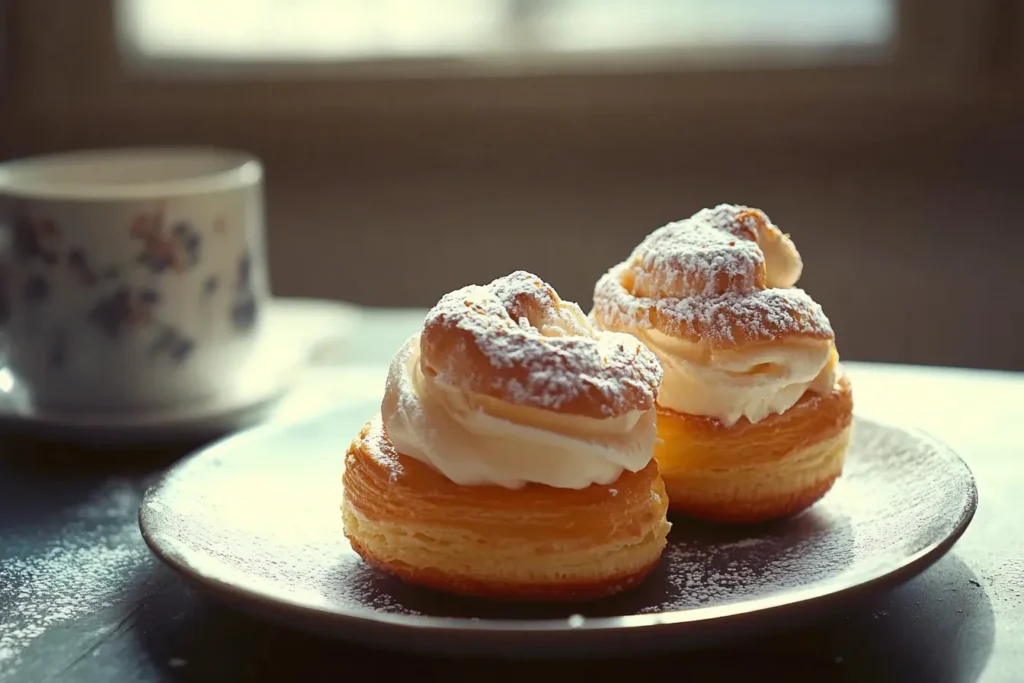 Choux Pastry with Milk Tea Cream