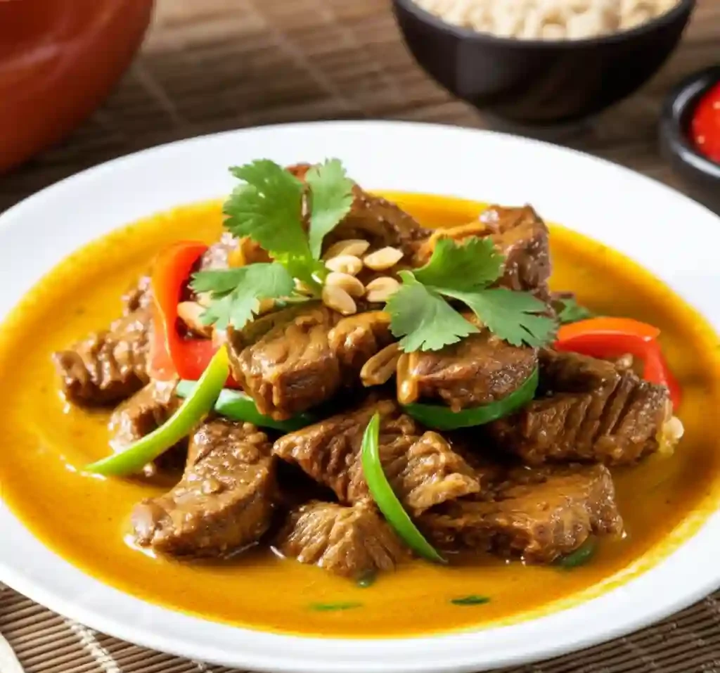 Curried Thai Beef with Peanut Sauce