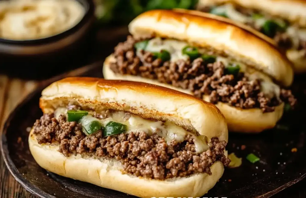 Ground Beef Cheesesteaks