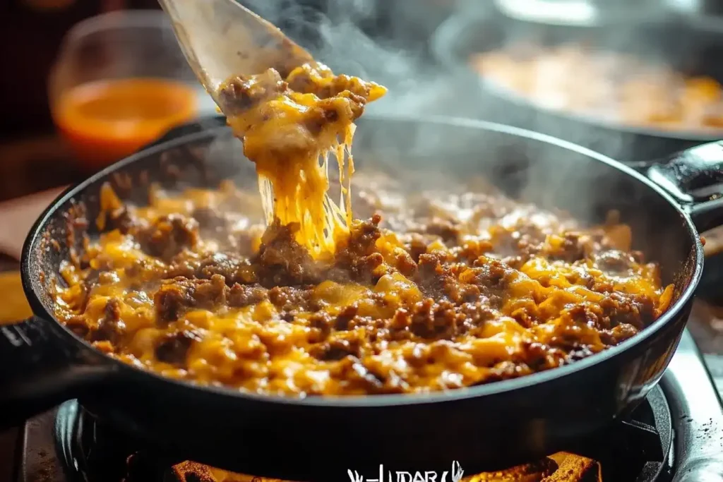 One-Skillet Cheesy Beefy Comfort Food Recipe